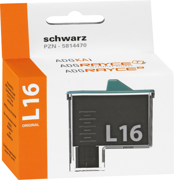 Tintenpatrone f. Kasse ADGRAYCE T/ ADGRAYCE B/ ADGKAi - L16 schwarz