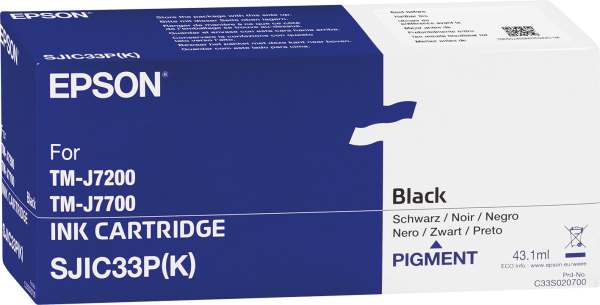 Tintenpatrone für EPSON TM-J7200/7700 schwarz - SJIC33P